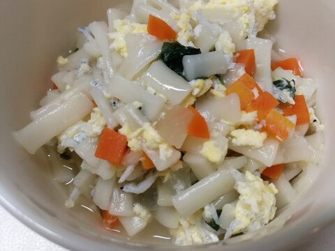 【離乳食後期】しらす野菜卵うどん